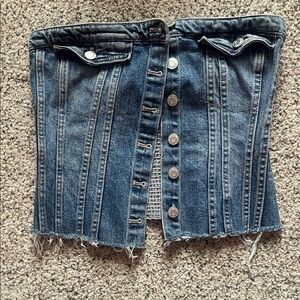 Zara Denim Corset Top size M